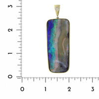 Suzy Landa 18K Yellow Gold Opal and Diamond Pendant