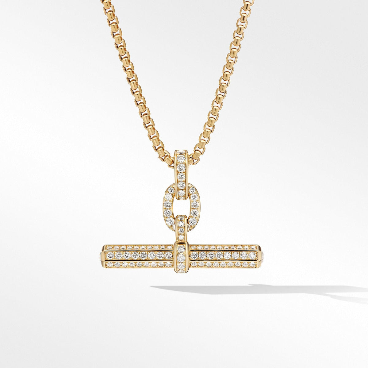 Lexington Pendant in 18K Yellow Gold with Full Pavé Diamonds, Yellow Gold, Long's Jewelers
