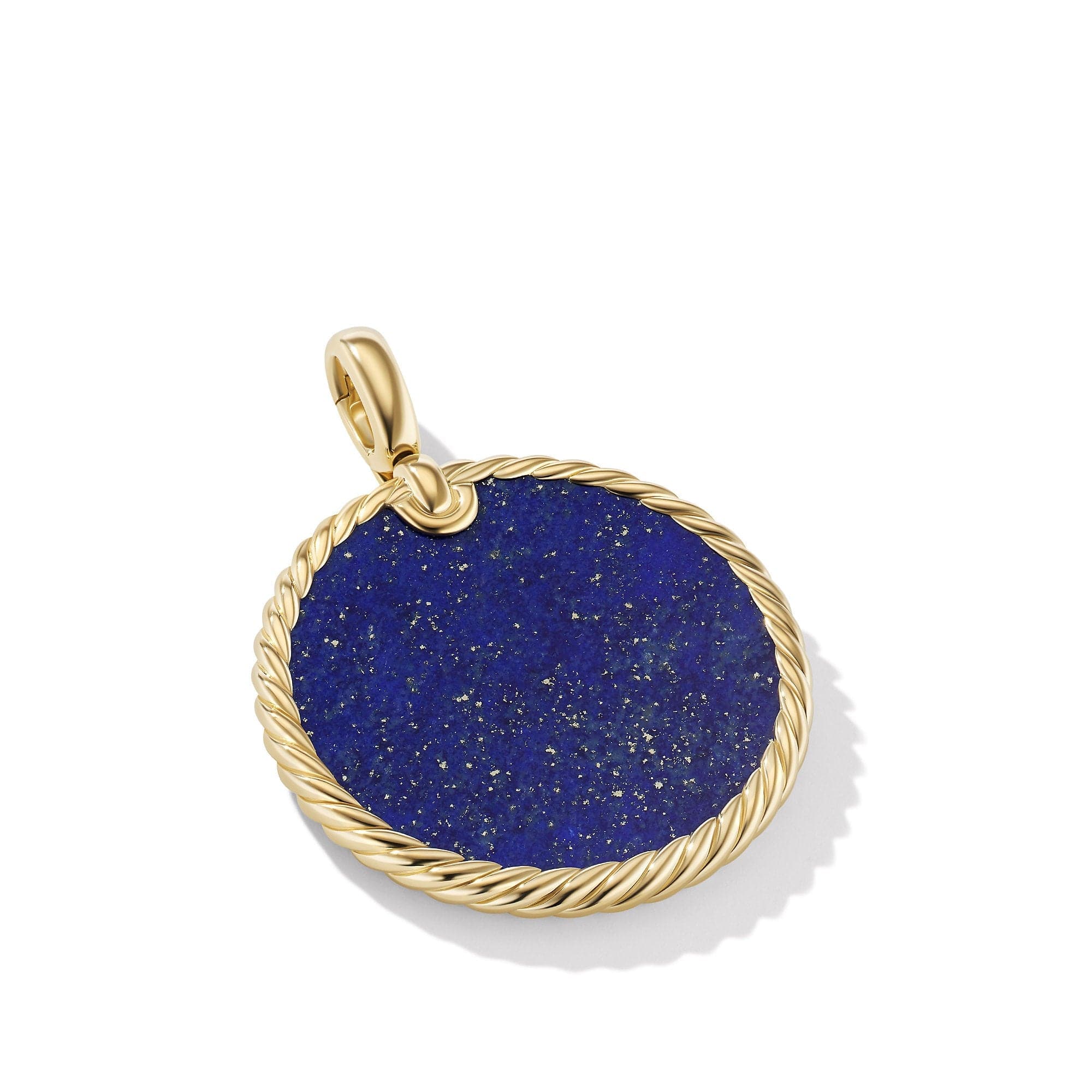 DY Elements® Disc Pendant in 18K Yellow Gold with Lapis, Long's Jewelers