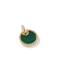 DY Elements® Disc Pendant in 18K Yellow Gold with Malachite