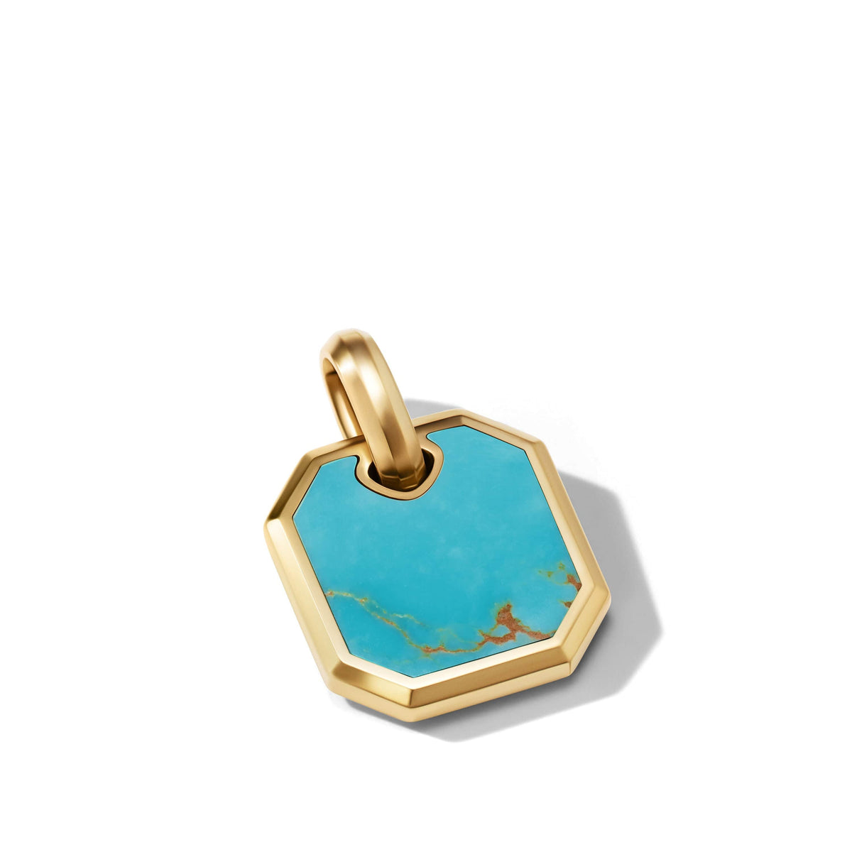 Roman Amulet in 18K Yellow Gold with Turquoise
