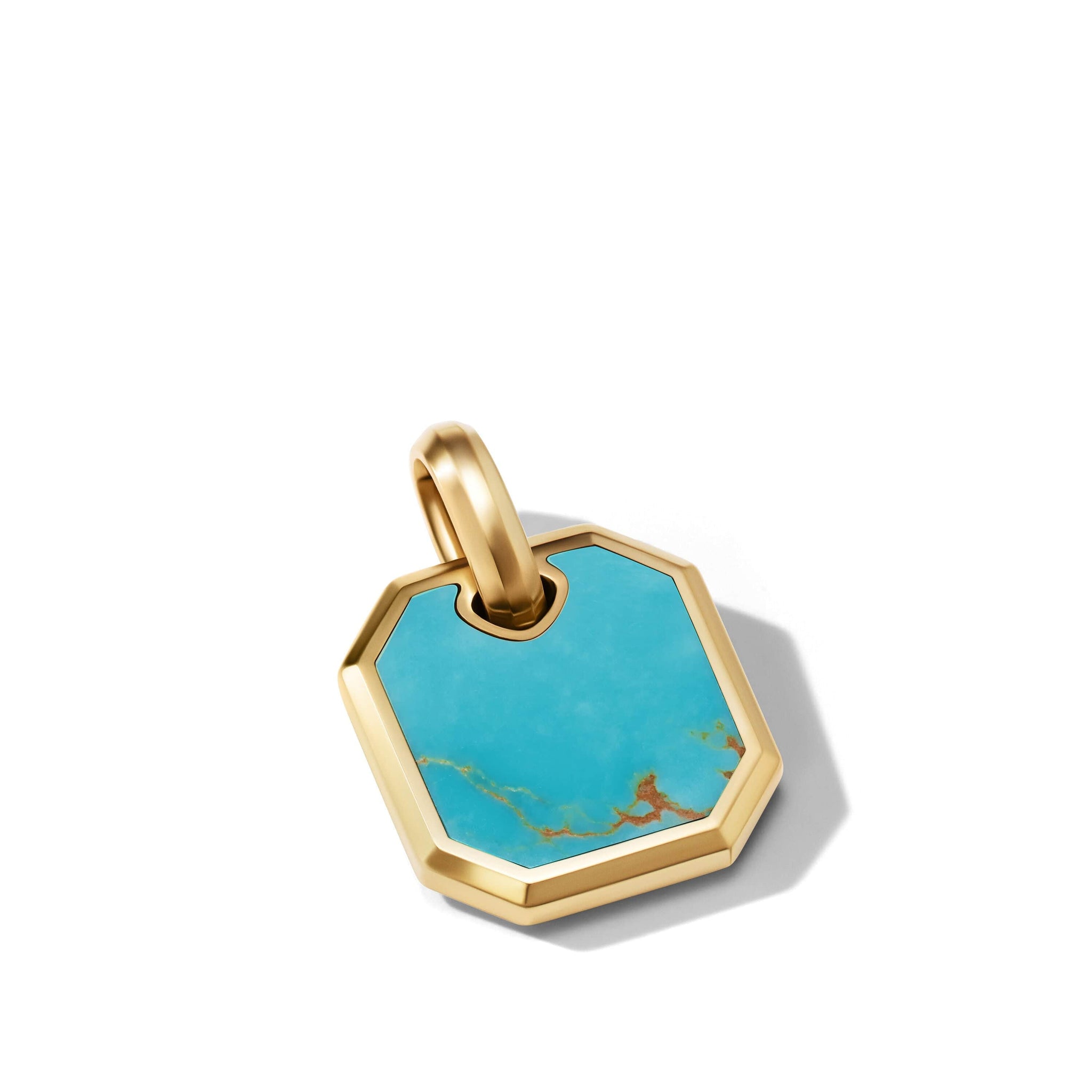 Roman Amulet in 18K Yellow Gold with Turquoise