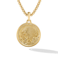 Water and Fire Duality Amulet in 18K Yellow Gold