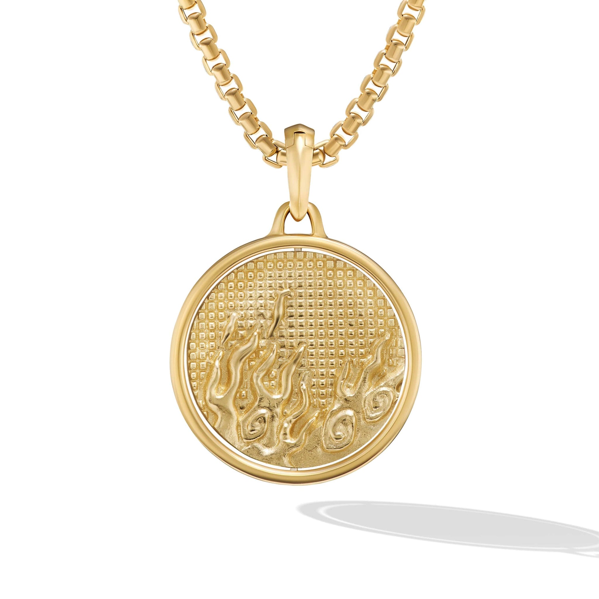 Water and Fire Duality Amulet in 18K Yellow Gold