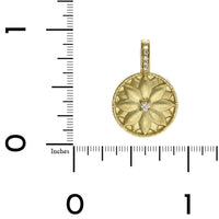 Penny Preville 18K Yellow Gold Diamond Lotus Medallion Pendant