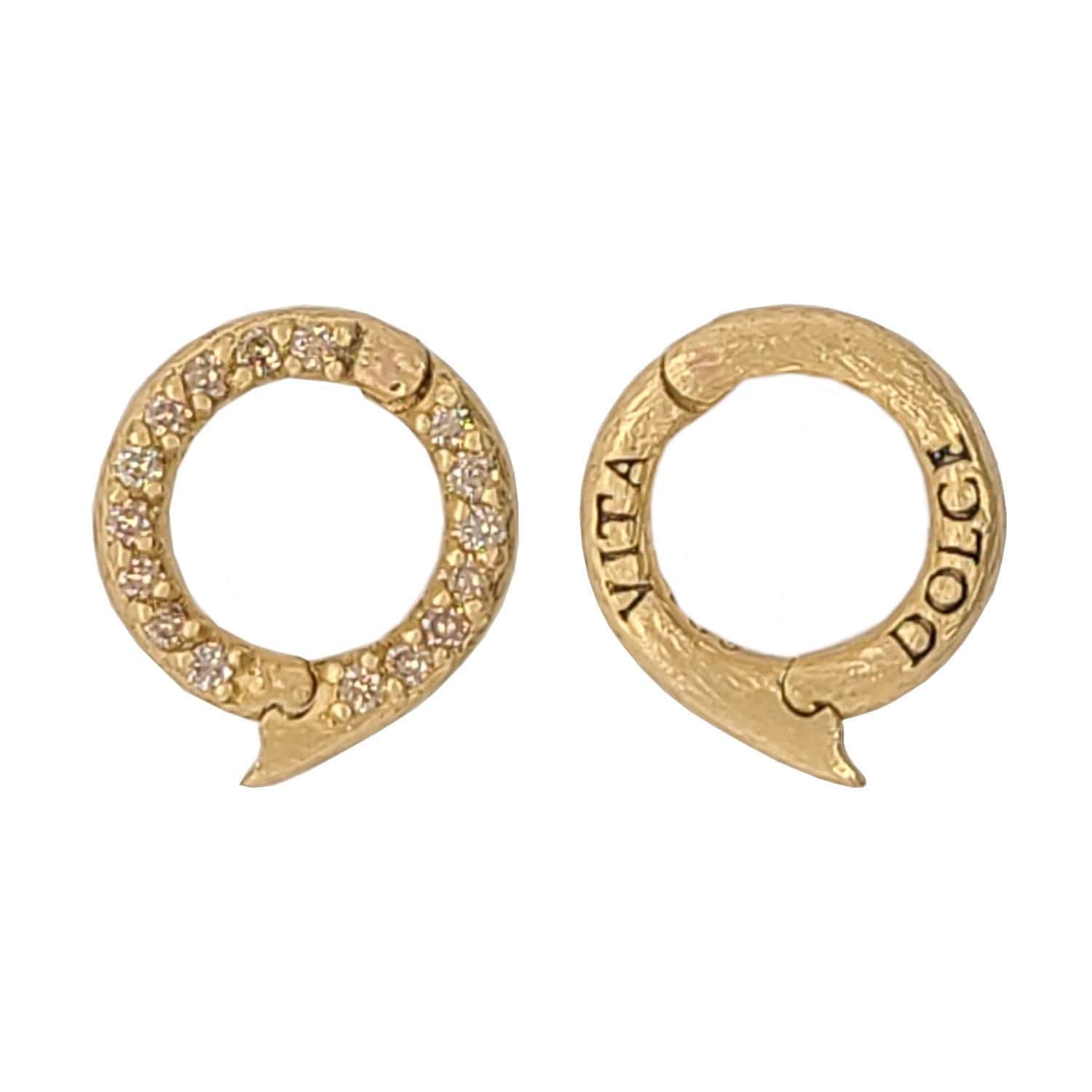 18K Yellow Gold Dolce Vita Diamond Charm Holder