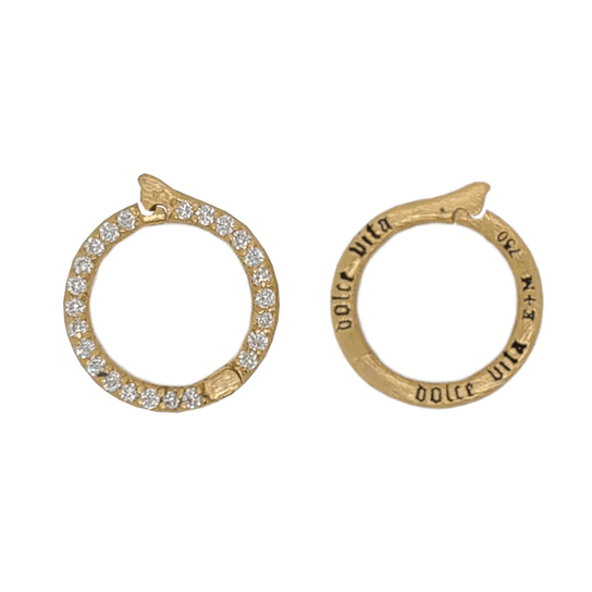 18K Yellow Gold Dolce Vita Diamond Charm Holder