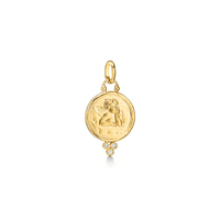 18K Yellow Gold Angel Diamond Pendant, Long's Jewelers