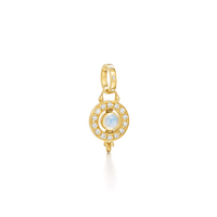 18K Yellow Gold Mini Orbit Moonstone Pendant, Long's Jewelers