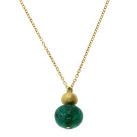18K Yellow Gold Cabochon Emerald Buoy Pendant, 18k yellow gold Long's Jewelers