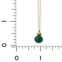 18K Yellow Gold Cabochon Emerald Buoy Pendant, 18k yellow gold Long's Jewelers