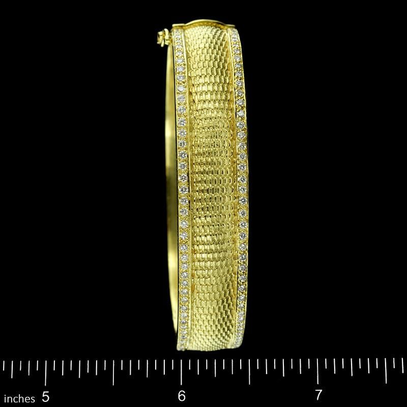 Diana Kim England 18K Yellow Gold Estate Diamond Bangle