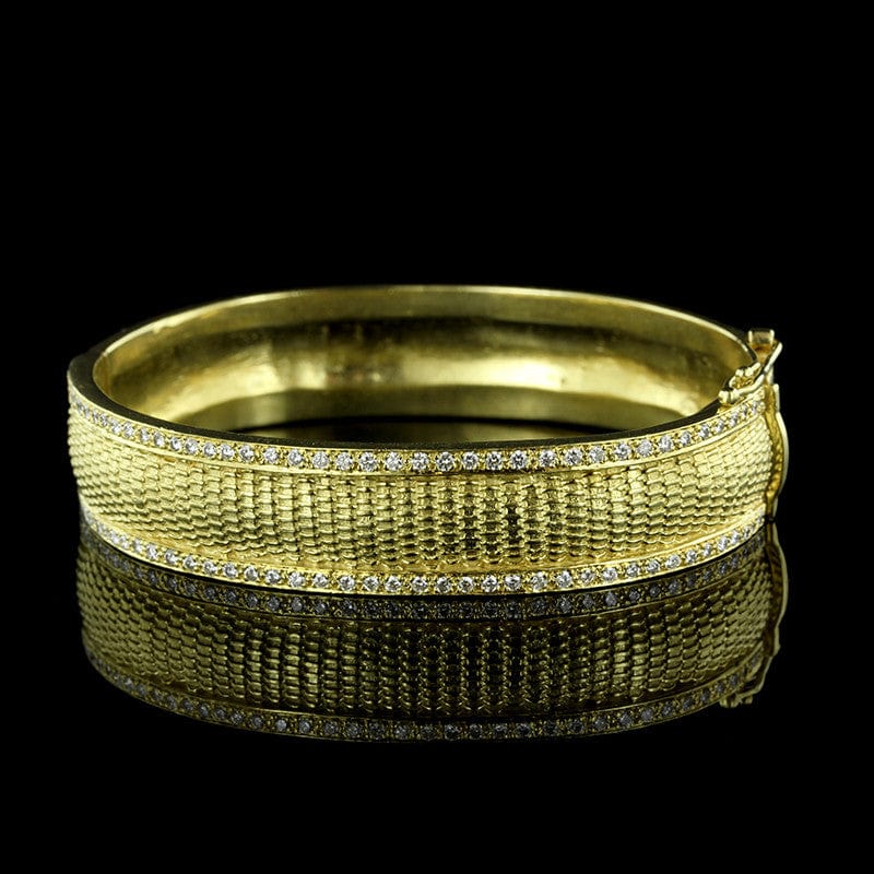 Diana Kim England 18K Yellow Gold Diamond Bangle