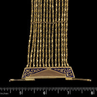 22K Yellow Gold Estate Enamel Bracelet