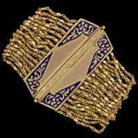 22K Yellow Gold Estate Enamel Bracelet