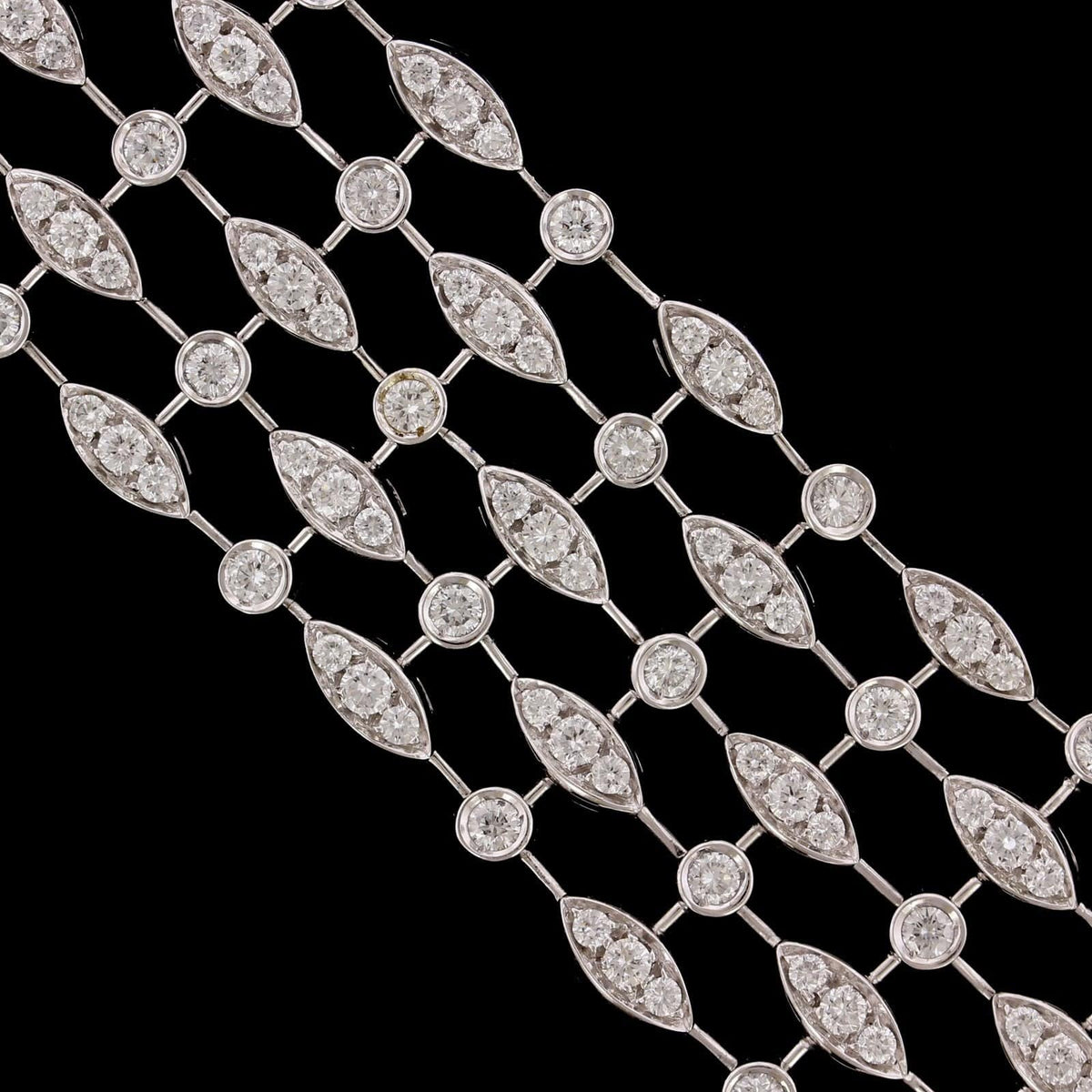18K White Gold Estate Diamond Bracelet