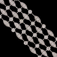 18K White Gold Estate Diamond Bracelet