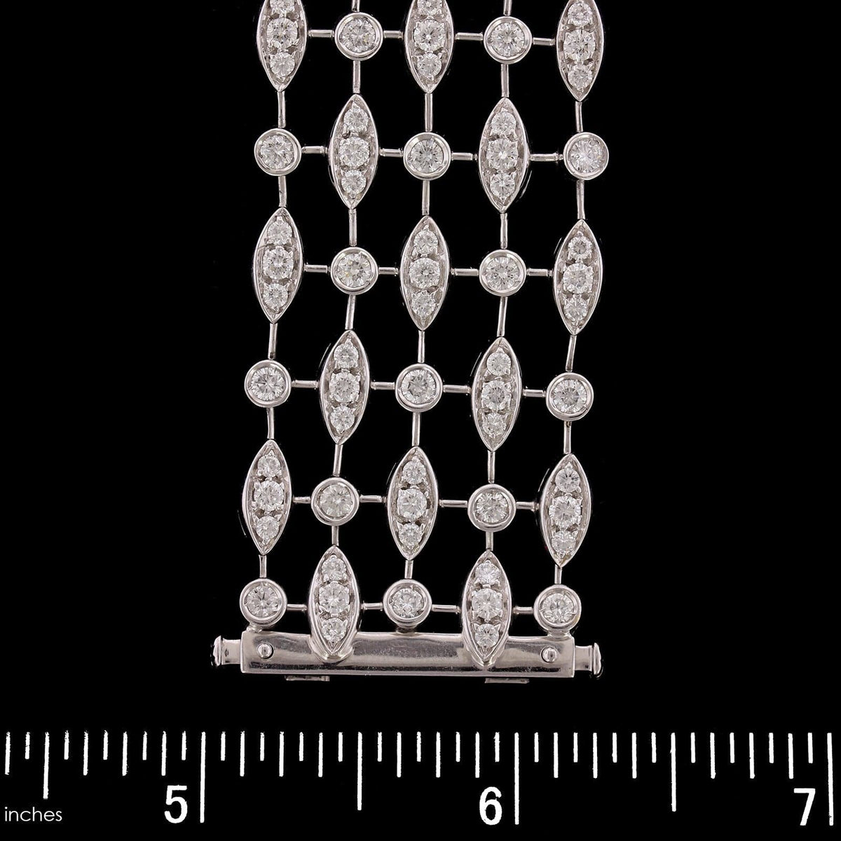 18K White Gold Estate Diamond Bracelet