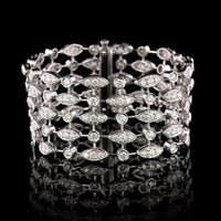18K White Gold Estate Diamond Bracelet
