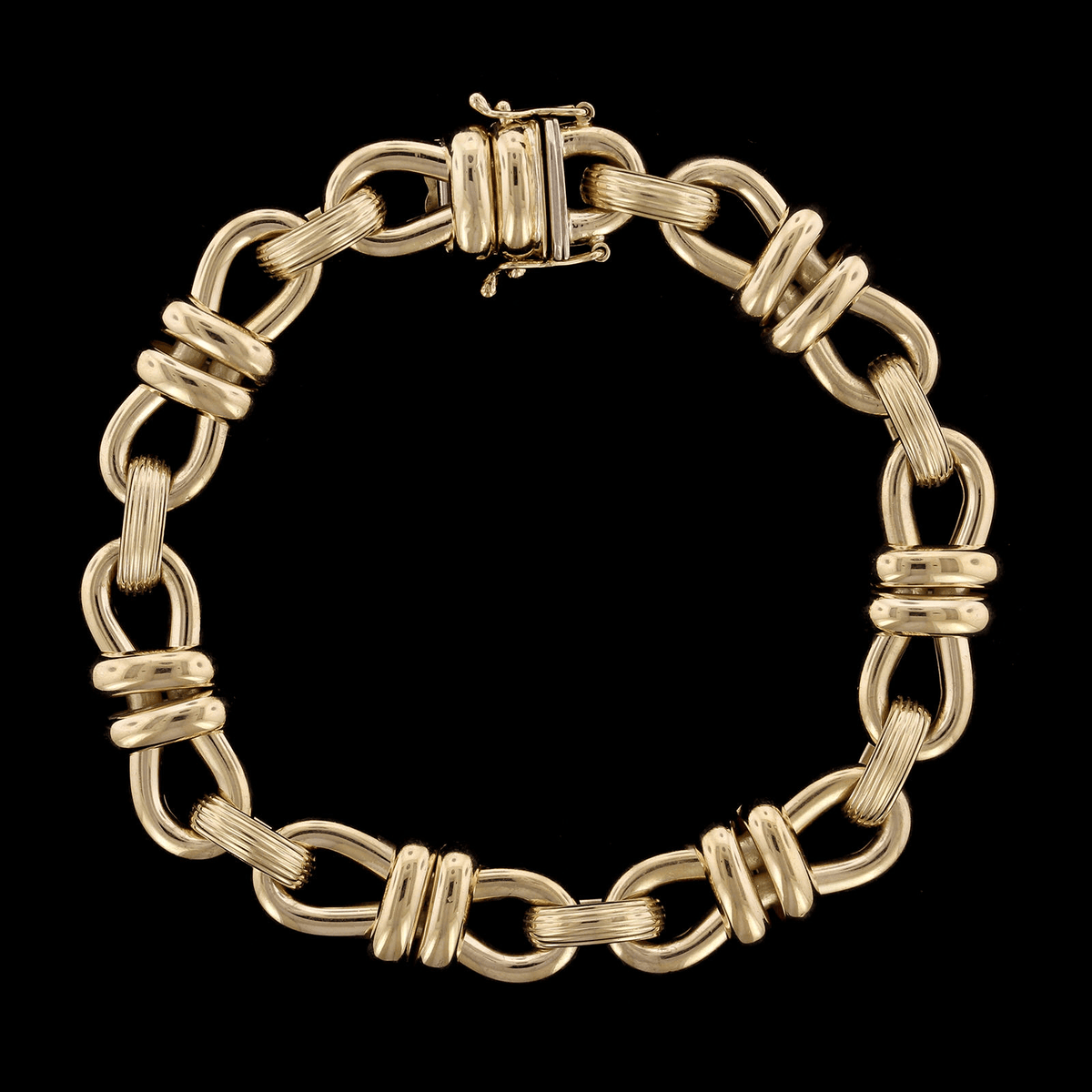 14K Yellow Gold Estate Fancy Link Bracelet