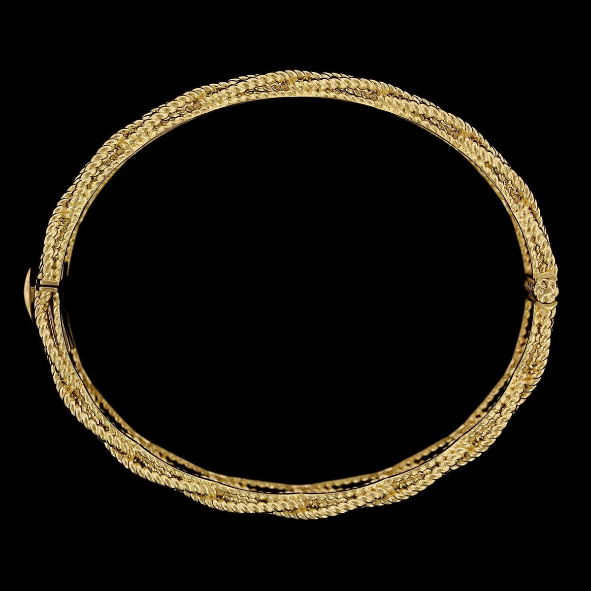 Roberto Coin 18K Yellow Gold Bangle Estate Bracelet from the Barocco Collection