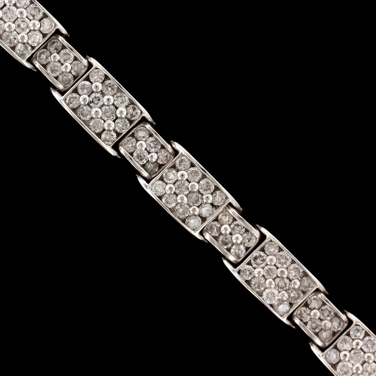 14K White Gold Diamond Bracelet