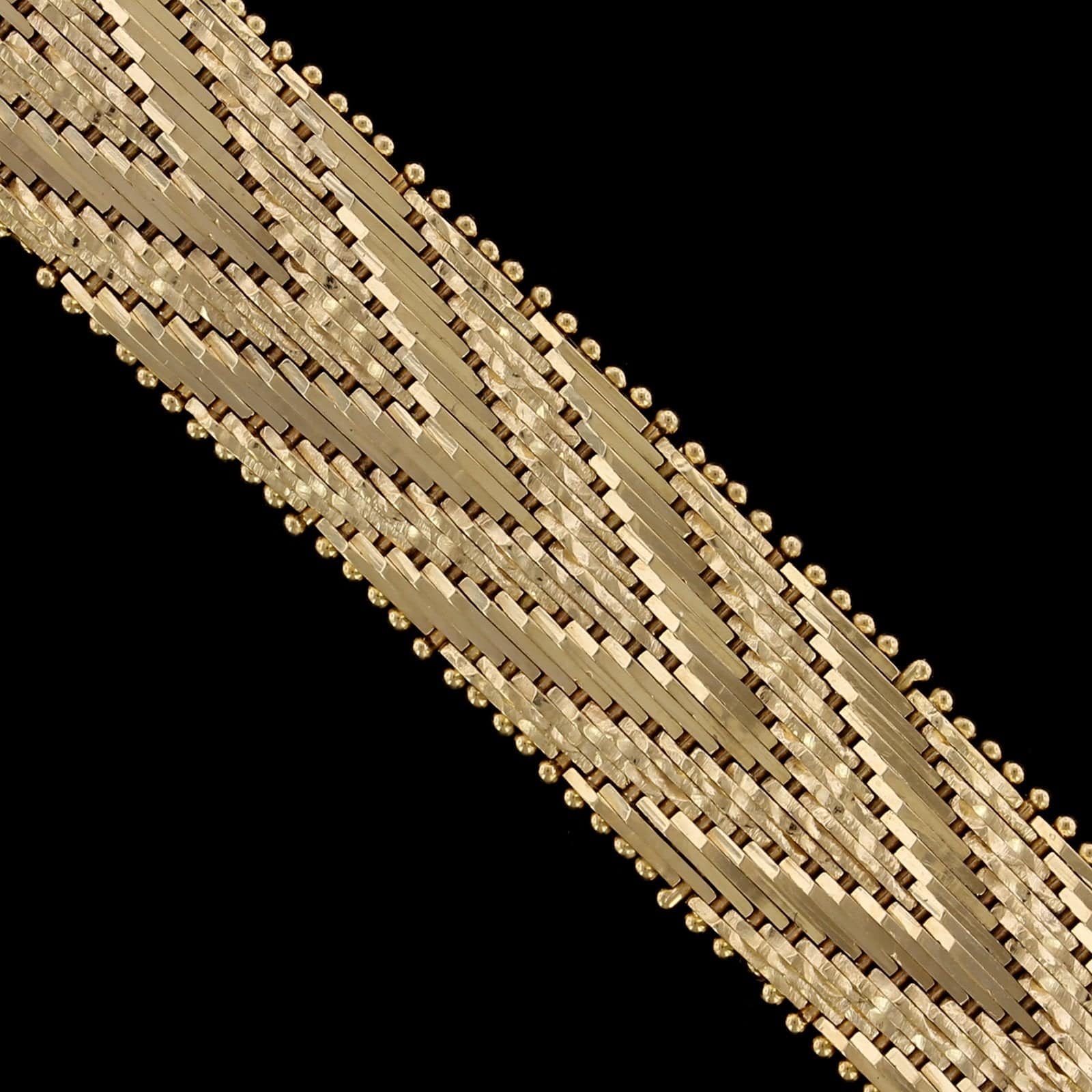 14K Yellow Gold Estate Woven Mesh Bracelet