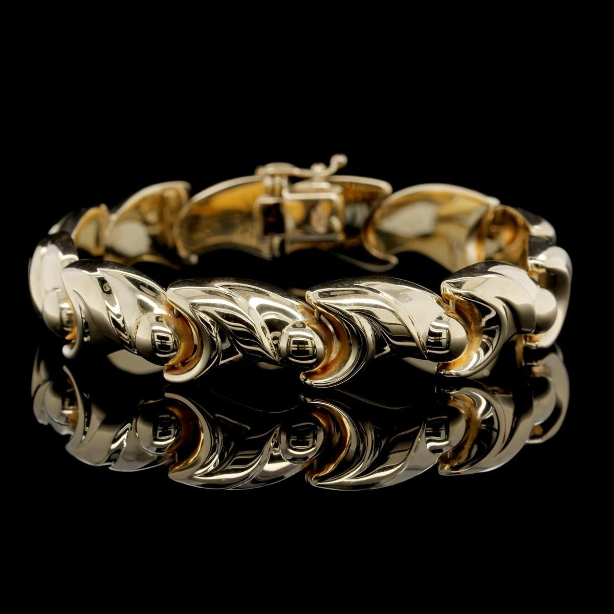 14K Yellow Gold Estate Fancy Link Bracelet