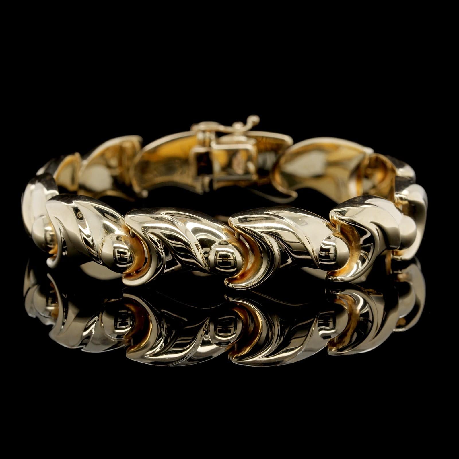 14K Yellow Gold Estate Fancy Link Bracelet
