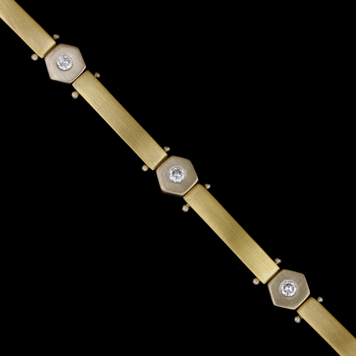18K Two-tone Gold Estate Diamond Bracelet