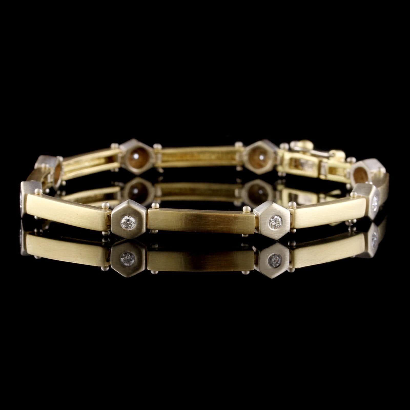18K Two-tone Gold Estate Diamond Bracelet