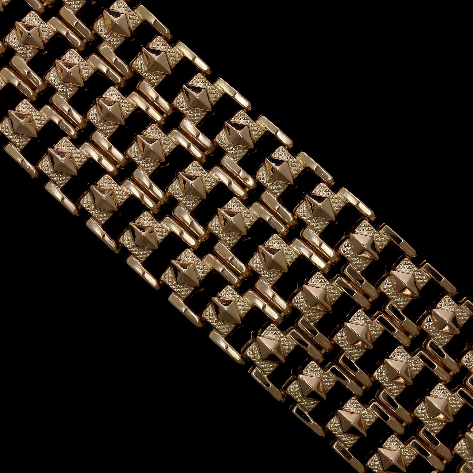18K Rose Gold Estate Fancy Link Bracelet