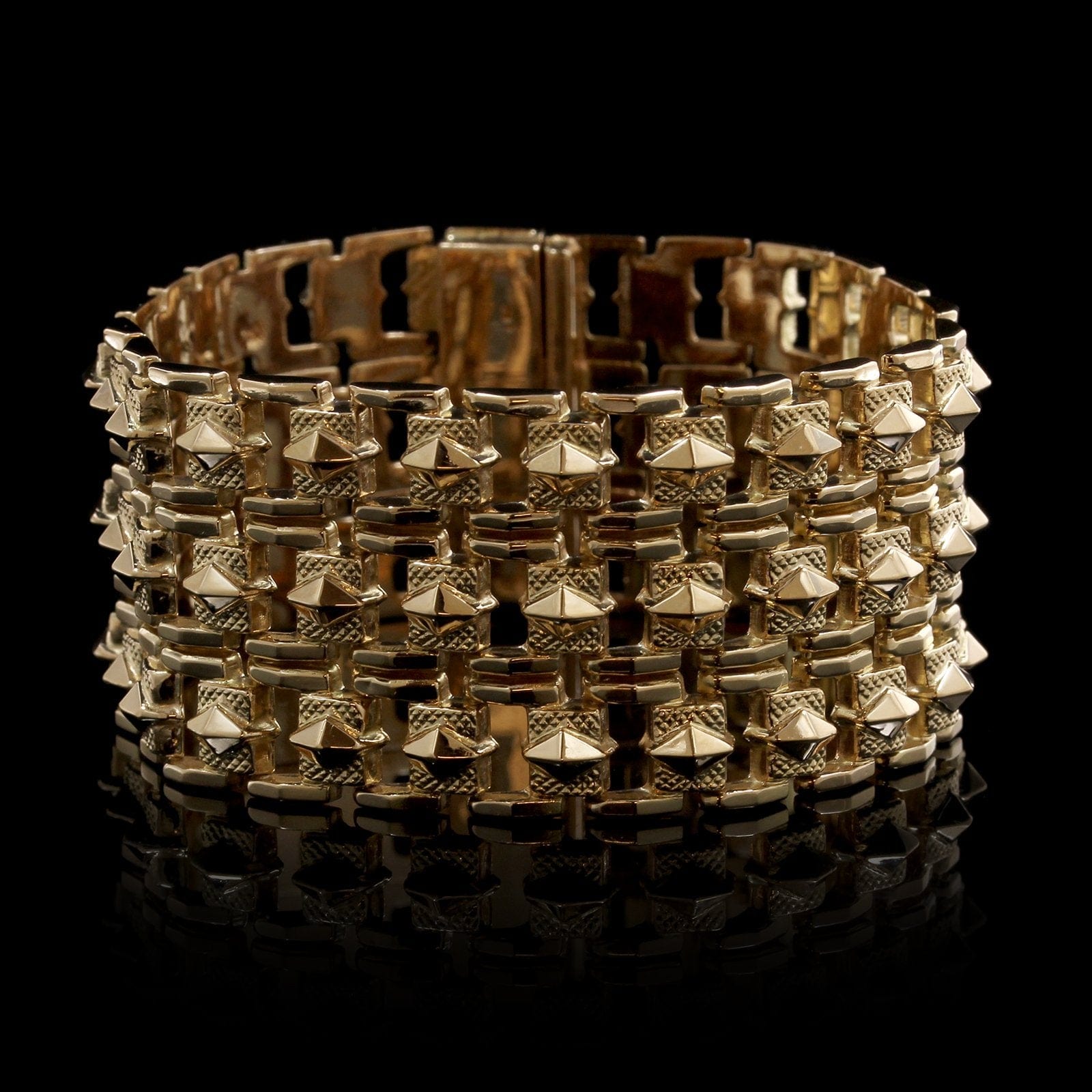 18K Rose Gold Estate Fancy Link Bracelet
