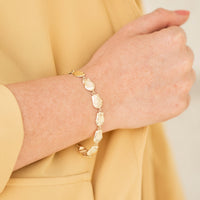 14K Yellow Gold Estate Seashell Bracelet