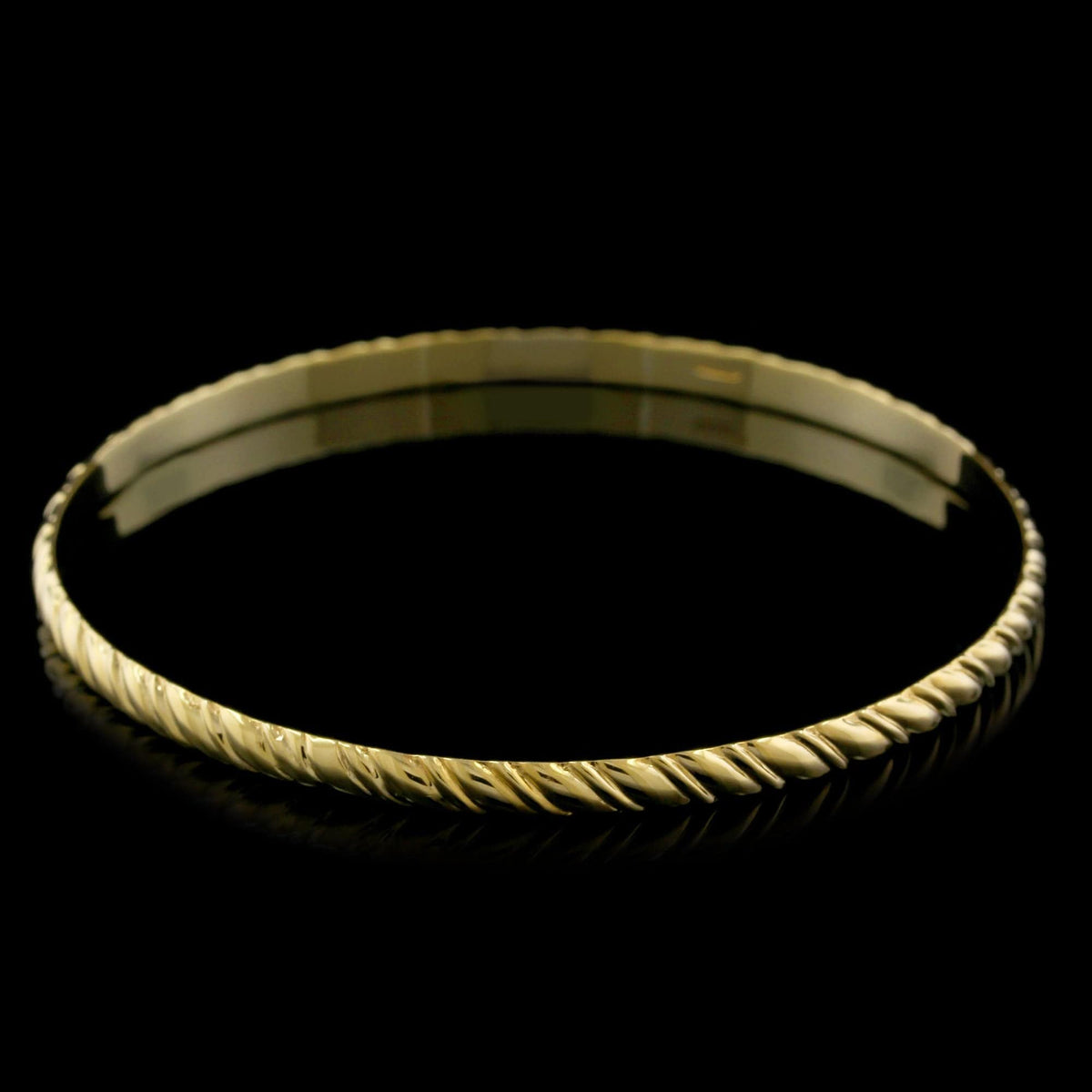 14K Yellow Gold Estate Bangle Bracelet