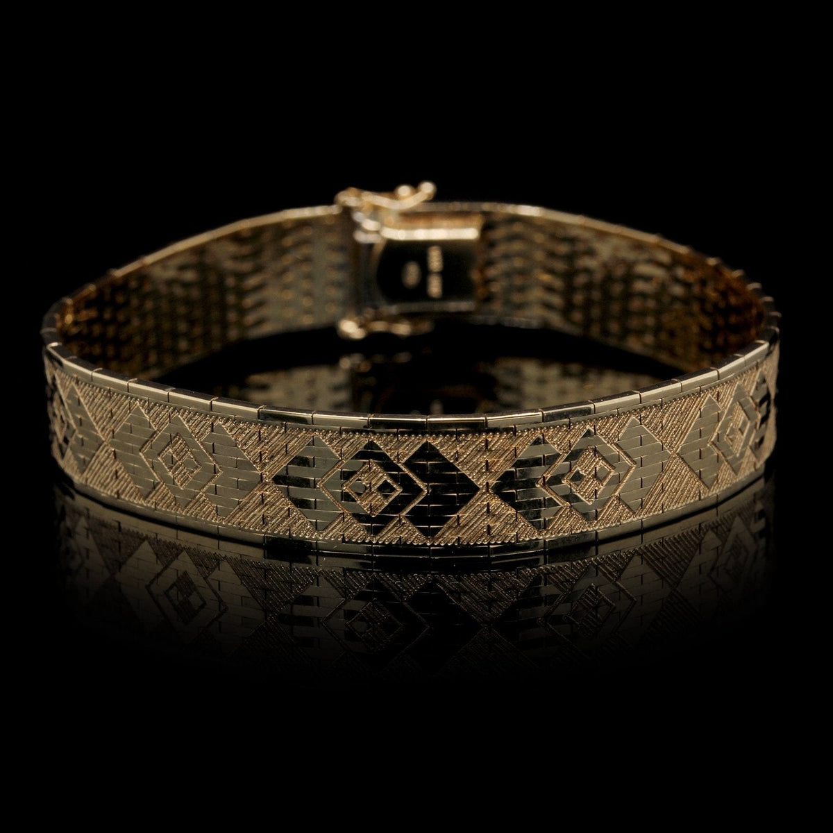 14K Yellow Gold Estate Mesh Link Bracelet