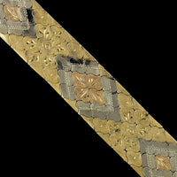 18K Tricolor Gold Estate Fancy Link Bracelet