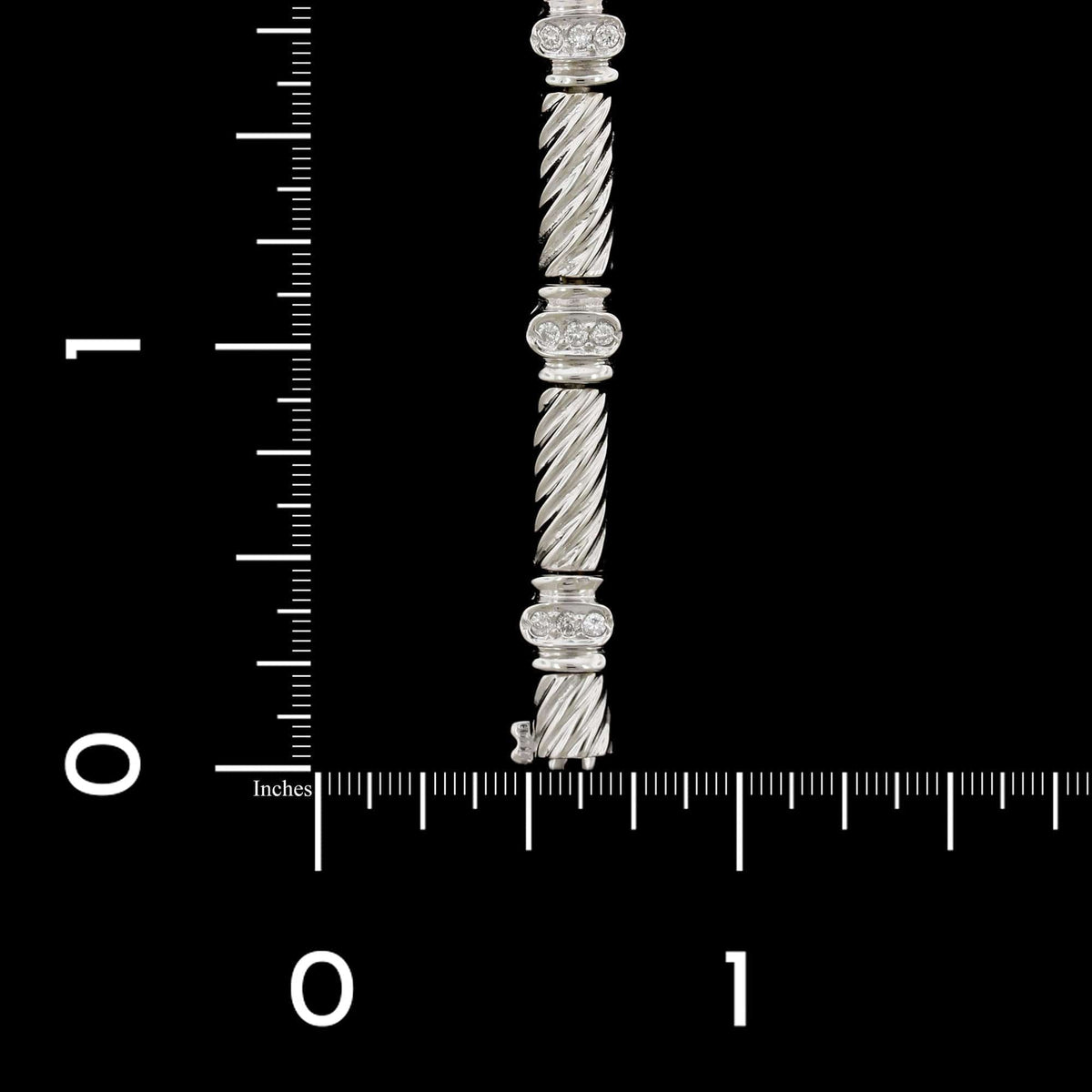 14K White Gold Estate Diamond Bracelet