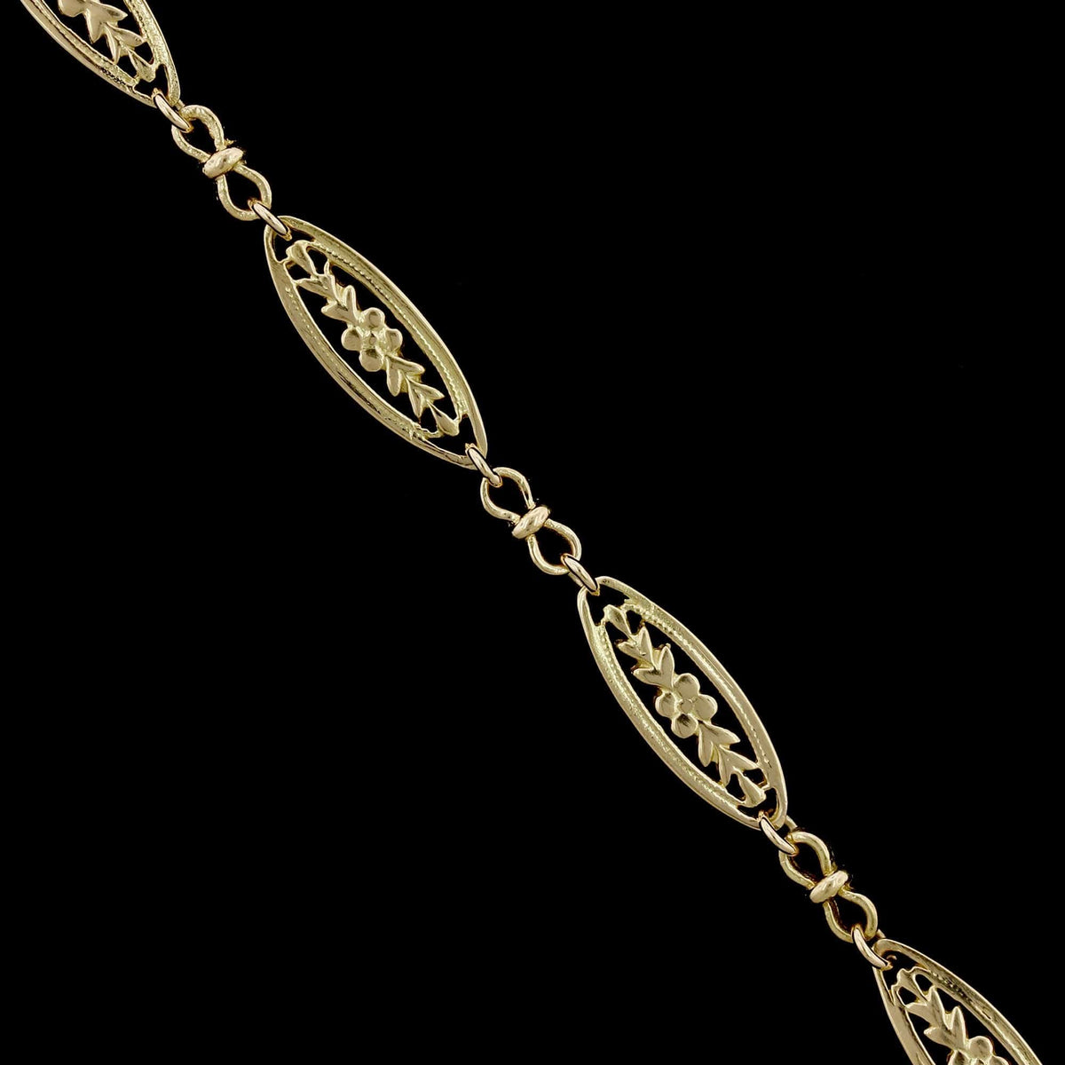 18K Yellow Gold Estate Fancy Link Bracelet