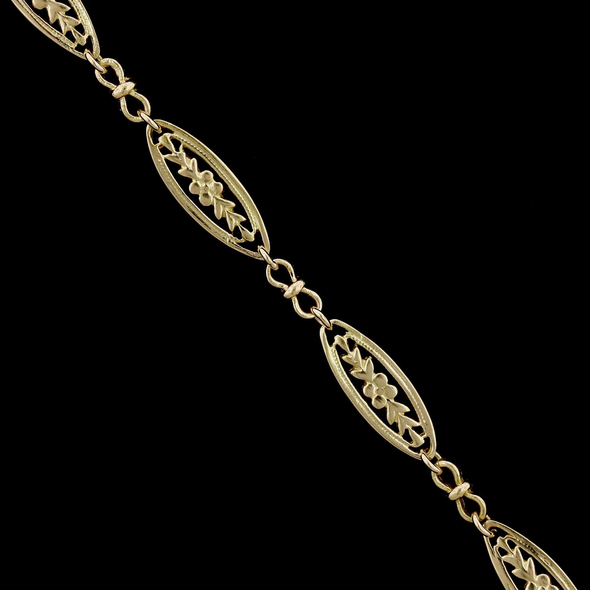 18K Yellow Gold Estate Fancy Link Bracelet