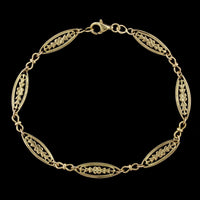 18K Yellow Gold Estate Fancy Link Bracelet