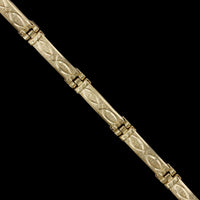 14K Yellow Gold Estate Bar Link Bracelet