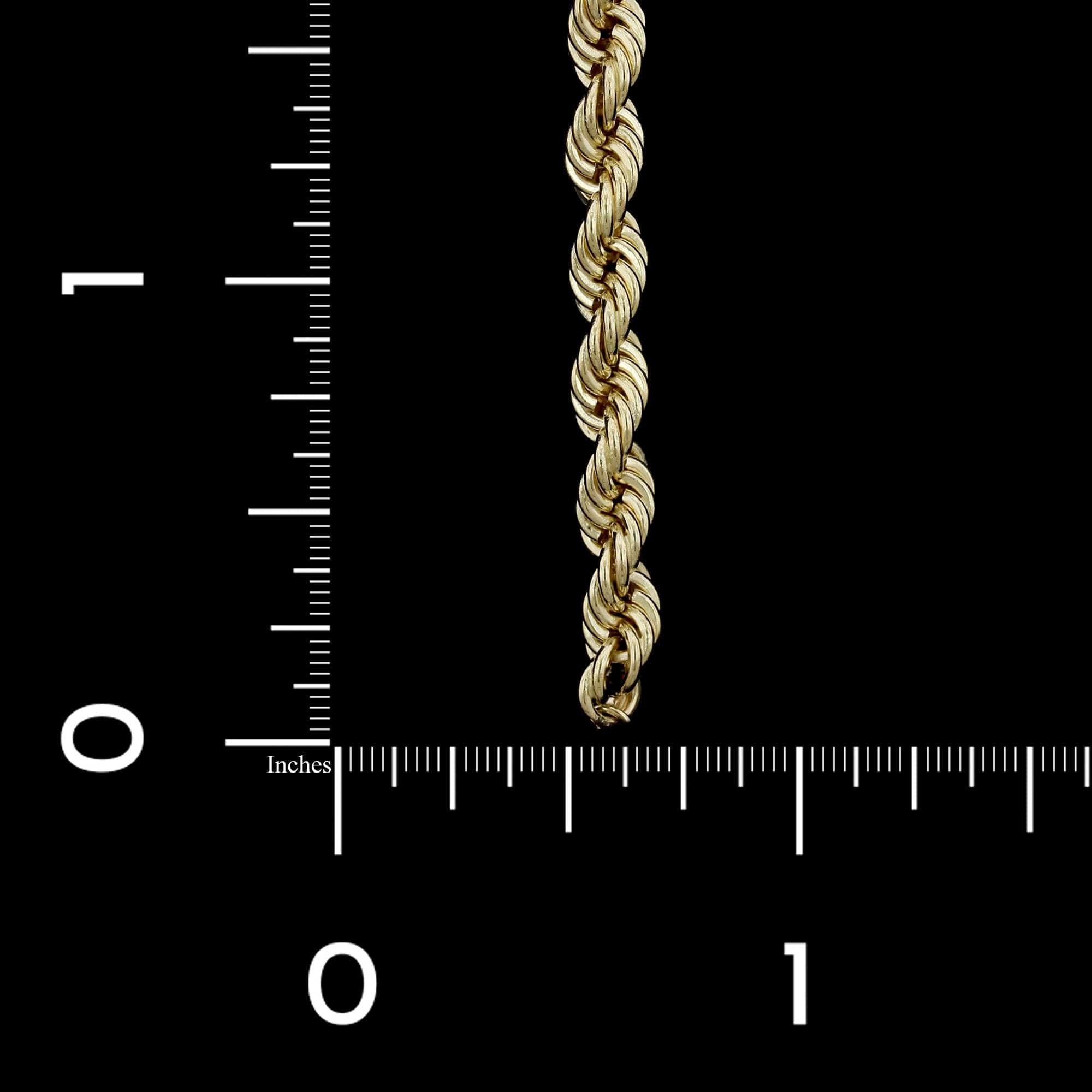 14K Yellow Gold Estate Rope Bracelet