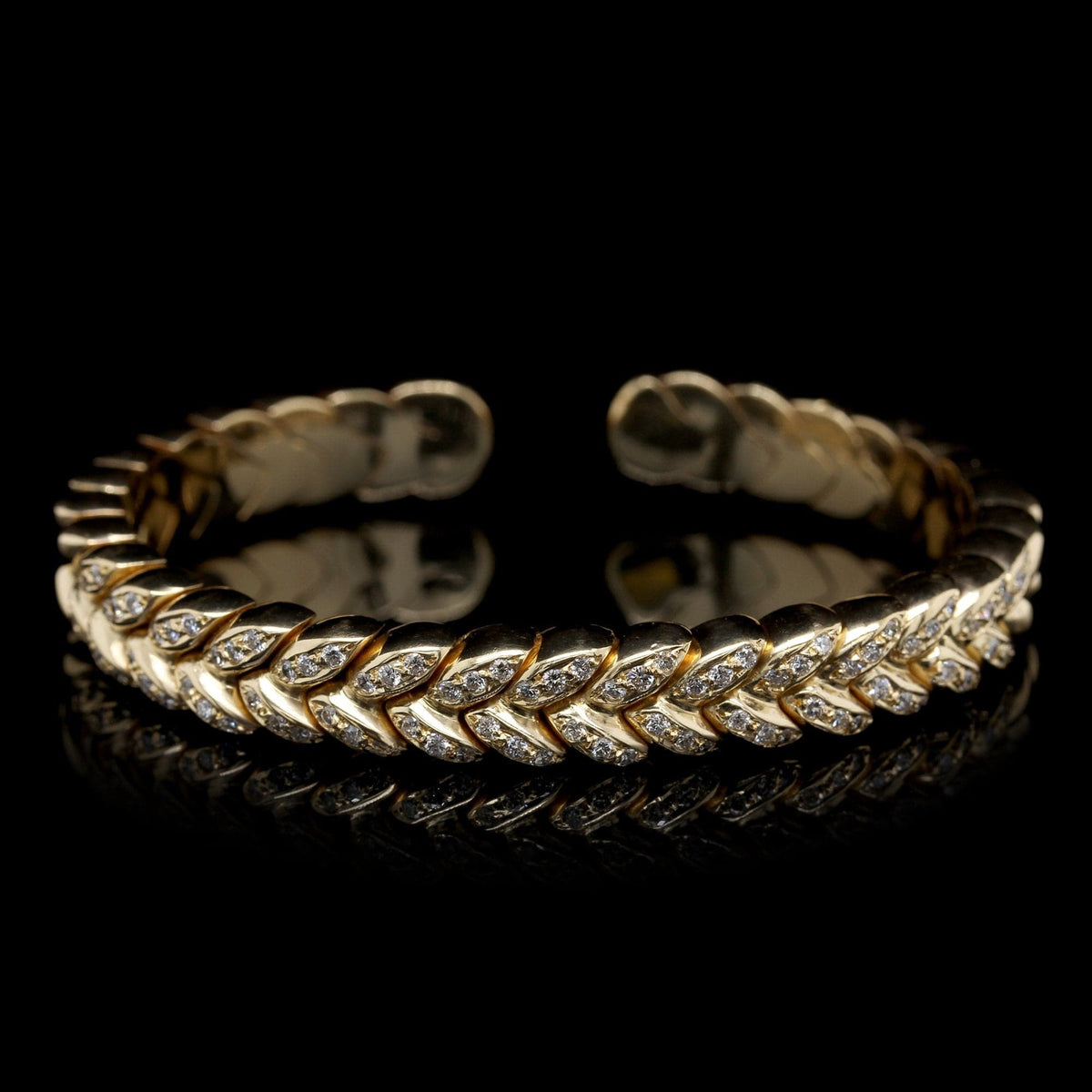 18K Yellow Gold Estate Diamond Bracelet