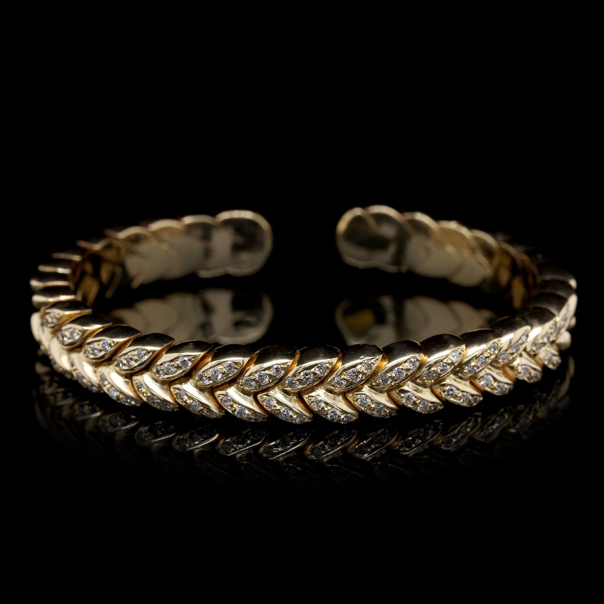 18K Yellow Gold Estate Diamond Bracelet