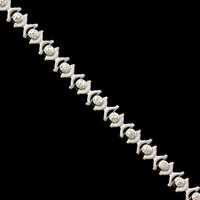 14K White Gold Estate Fancy Link Bracelet