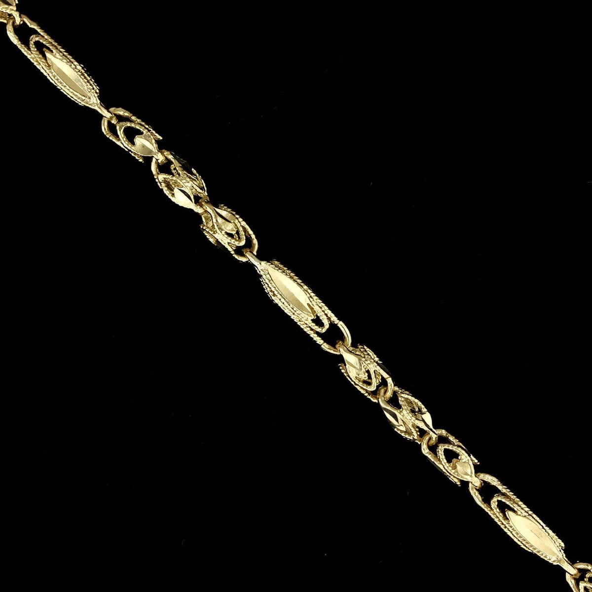 14K Yellow Gold Estate Fancy Link Bracelet