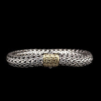 John Hardy Sterling Silver and 18K Yellow Gold Estate Classic Chain Bracelet