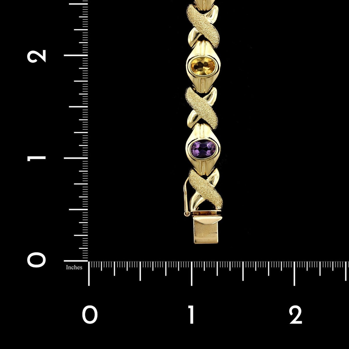 14K Yellow Gold Estate Gem-set Bracelet