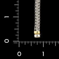 18K Two-tone Gold Estate Woven Link Bracelet